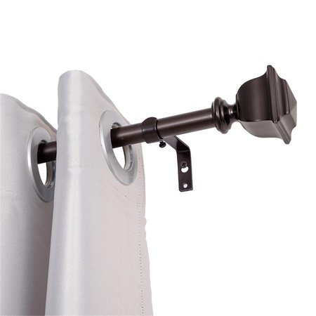 UTOPIA ALLEY 0.75 in. Curtain Rod for 28-48 in. Windows, Oil Rubbed Bronze D102RB